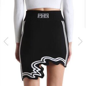 PH5 Black Knit Skirt with White Accents